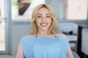 lady posing for a dental photo